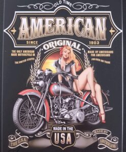 metallschild metalltafel dekoartikel schild retro vintage american motorcycle motorrad bike pinup girl