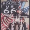 metallschild metalltafel dekoartikel schild retro vintage route 66 bike motorcycle motorrad mother road