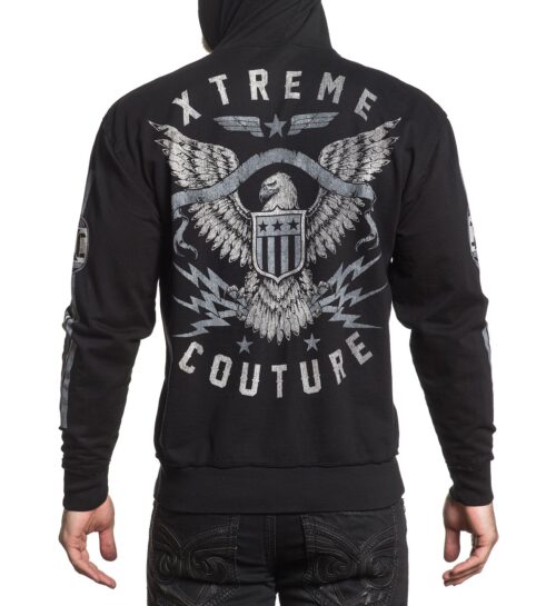 xtreme couture hoodie sweater schwarz eagle adler fashion mode herren oberteil kapuze kleider