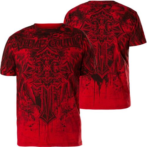 xtreme couture lifetaker shirt tshirt oberteil rot kleider fashion herren mode