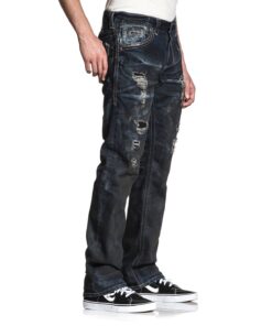 affliction black fleur jeans hosen mode fashion dunkelblau herre kleider