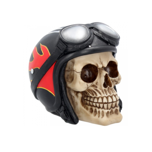 hell fire skull dekoartikel statue totenkopf biker flammen nemesis now