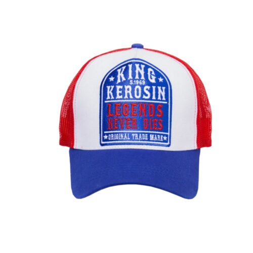 king kerosin cap baseballcap accessoire fashion legends blau rot weiss