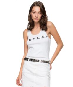 replay shirt tank top weiss mode fashion damen bekleidung