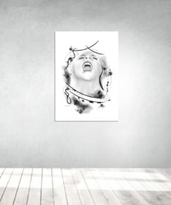 art artwork kunstwerke leinwand poster galleryprint tattooworld rui lopes screamin woman