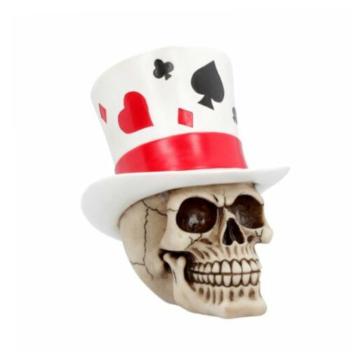 Casino jack skull totenkopf peak dekoartikel nemesis now blackjack poker