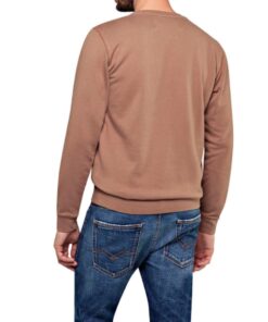 replay sweater braun logo herren mode fashion men