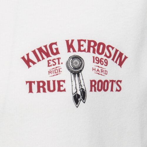 true roots, king kerosin, offwhite, weiss, shirt, t-shirt, indianer, totenkopf, printdesign, true roots